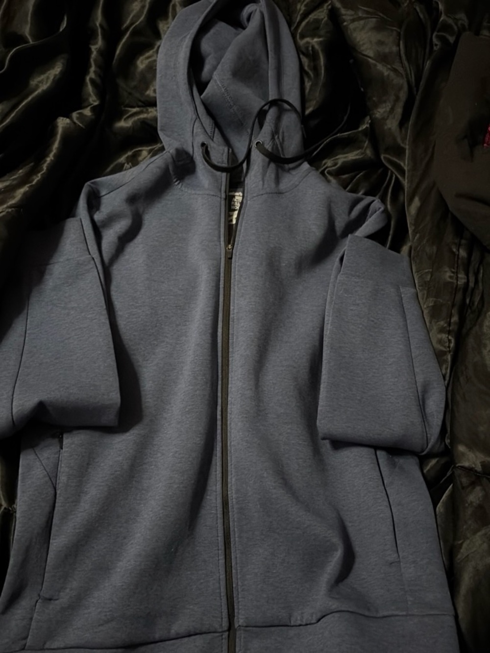 Men's Hooded Zip Jacket - Slate Blue